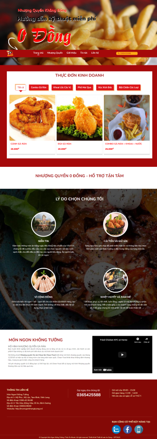 Mẫu website Thực phẩm - Nhà hàng