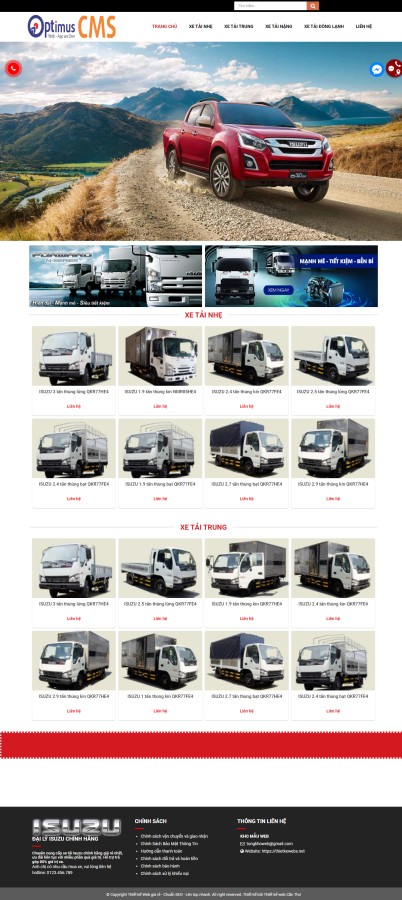 Web bán xe tải, web xe tải