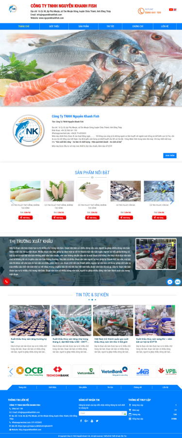 Website công ty thủy hải sản