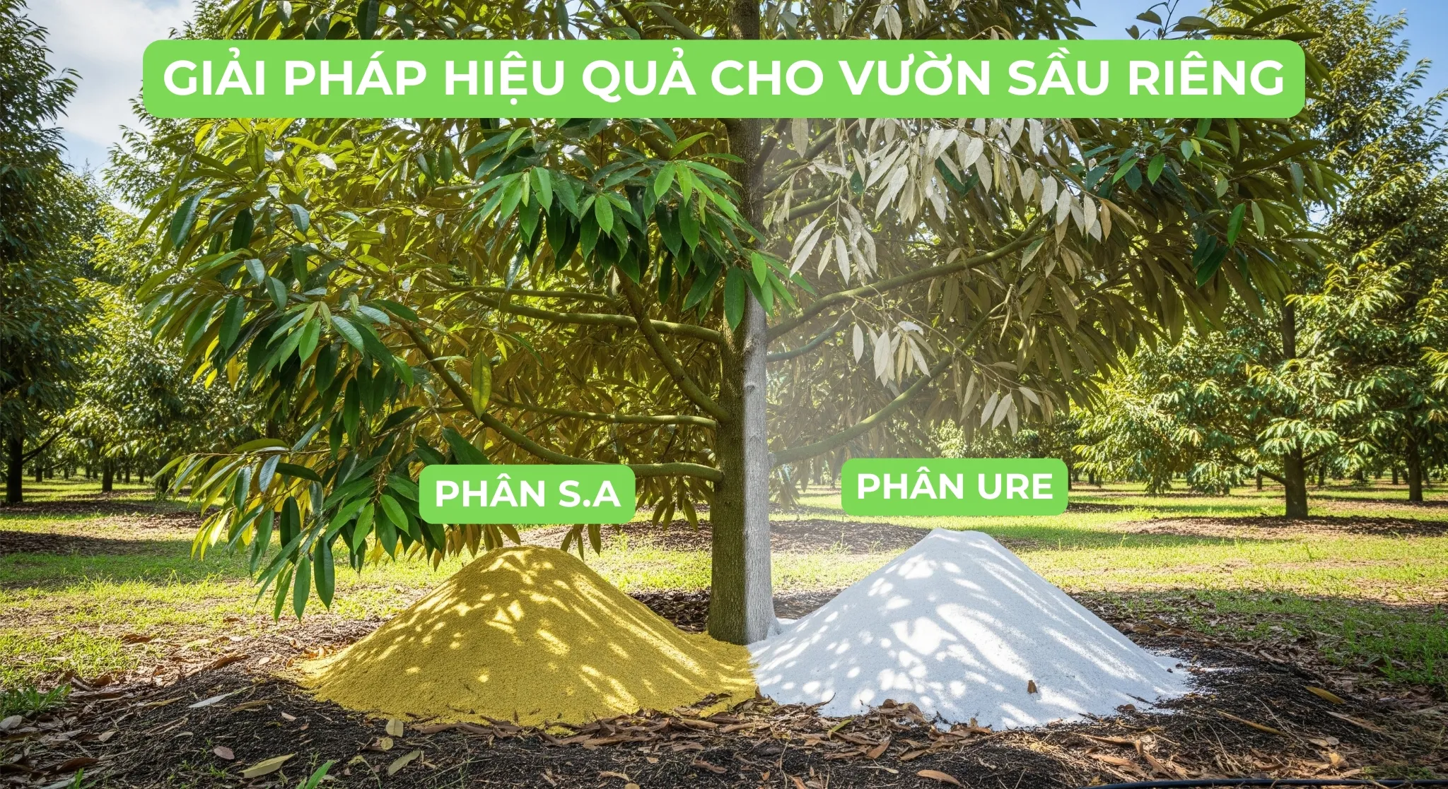 Giải Pháp Hiệu Quả Cho Vườn Sầu Riêng: Phân SA và Urê - Phân Nào Tốt Hơn?