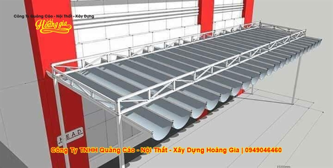 Làm Mái Bạt Xếp Lượn Sóng Tại Cần Thơ – Che Mưa Nắng Tối Ưu, Giá Gốc Tại Xưởng